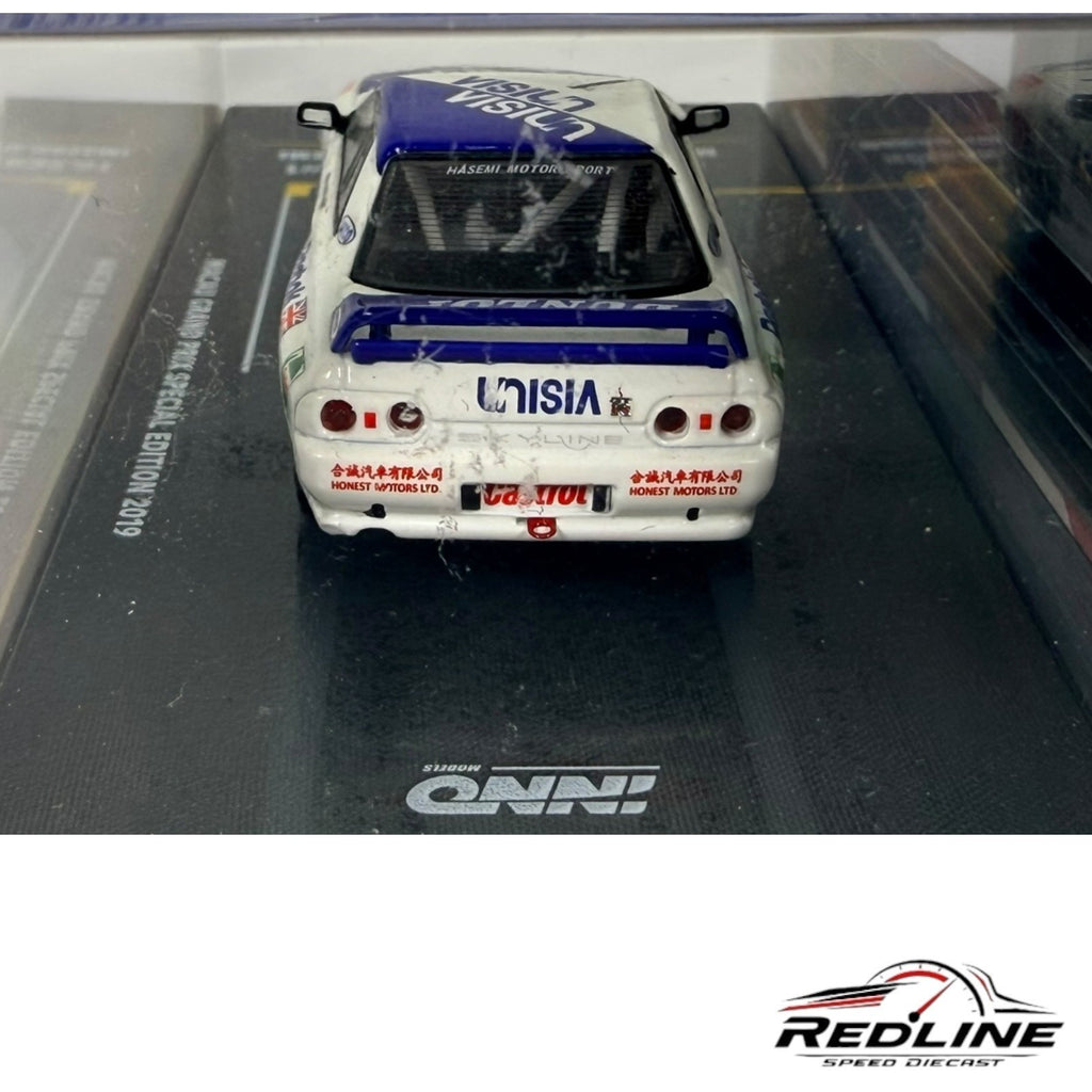 🎌INNO64 Nissan Skyline GT-R R32 Blue / White UNISIA JECS Macau 1991 H36🎌