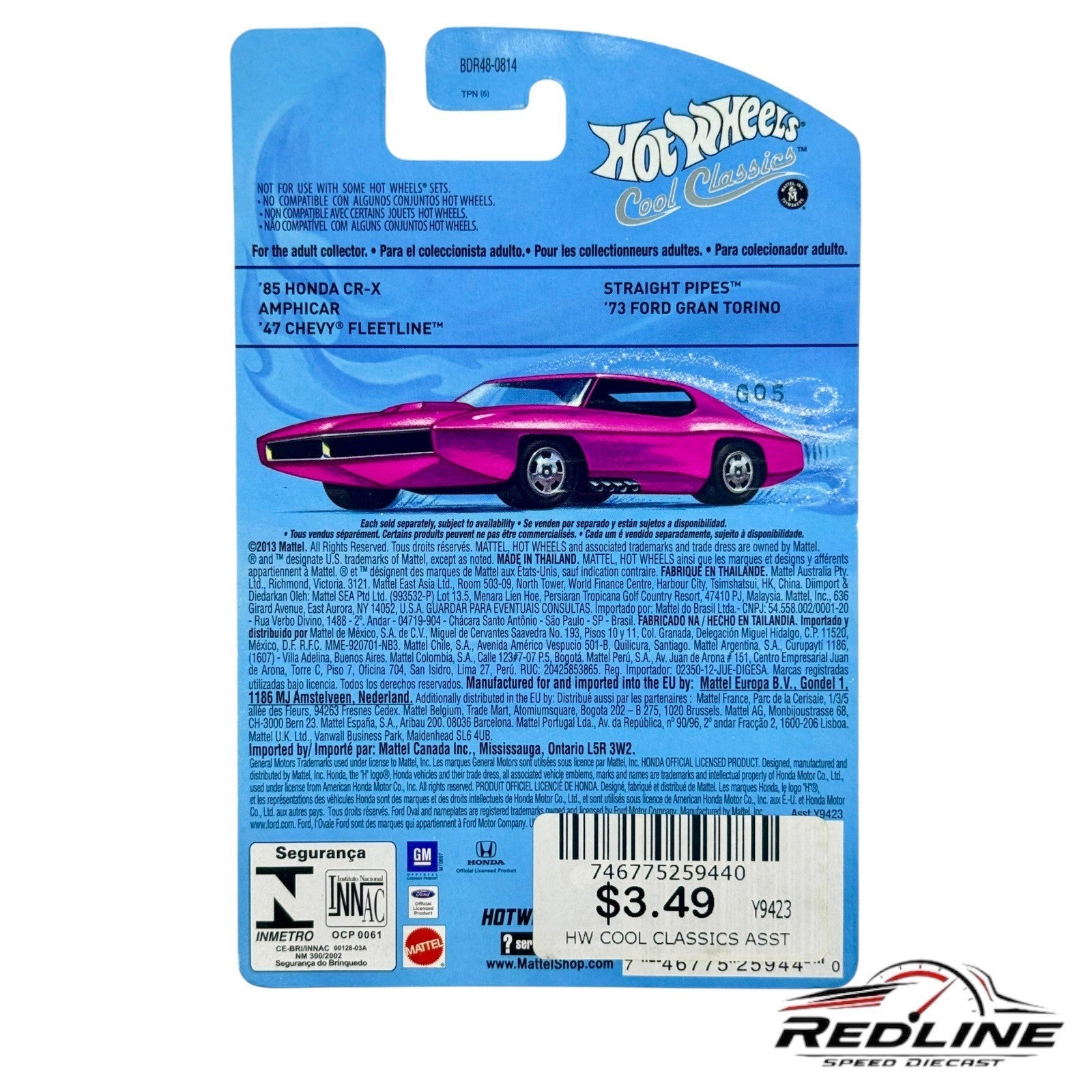 🇺🇸Hot Wheels Cool Classics '73 Ford Gran Torino #12/30 Spectrafrost H27🇺🇸
