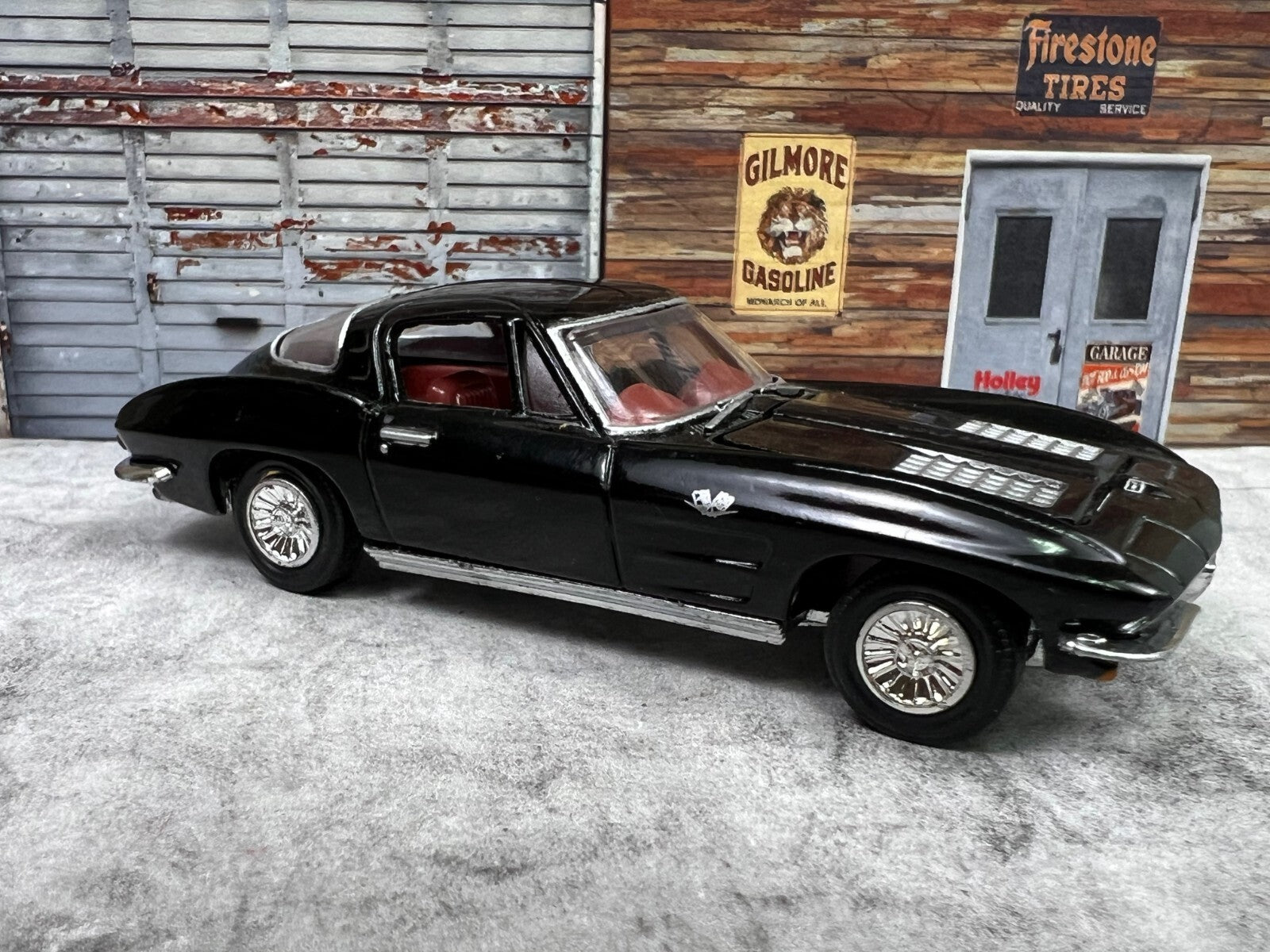🔥1996 Racing Champions Black 1963 Chevy Corvette Split Window Coupe Issue #3 C2