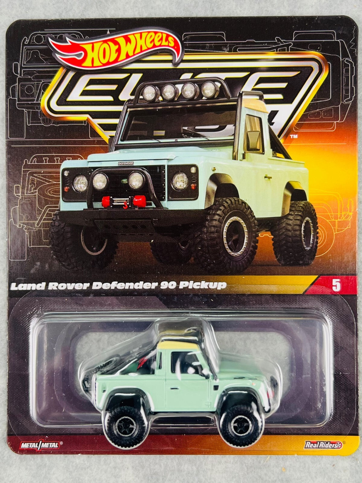 🇬🇧Hot Wheels Collectors Elite 64 Series Land Rover Defender 90 Pickup H33🇬🇧