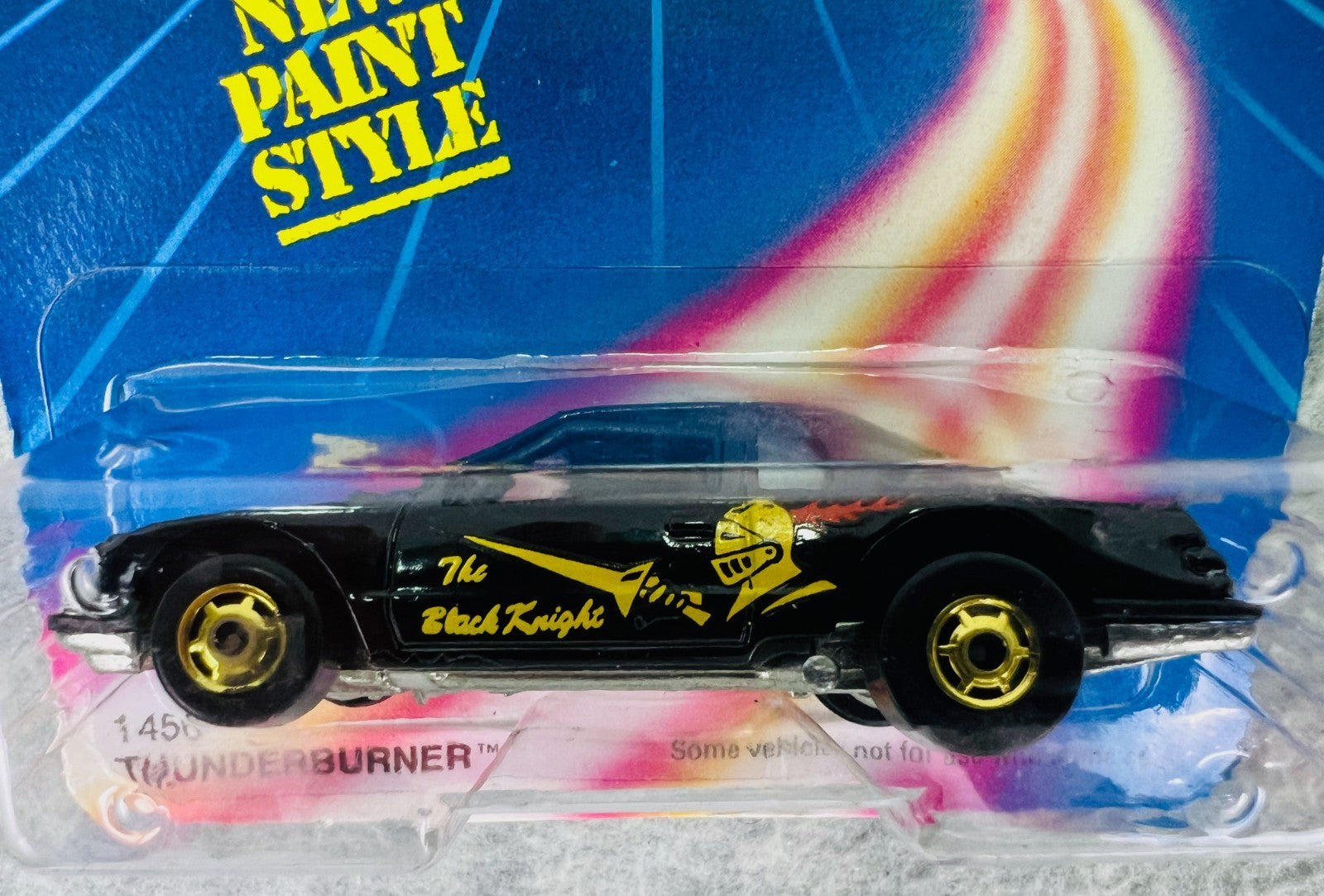 🔥🔥Hot Wheels Vintage Thunderburner Speed Fleet Series 1456 Black 1986 H29🔥🔥