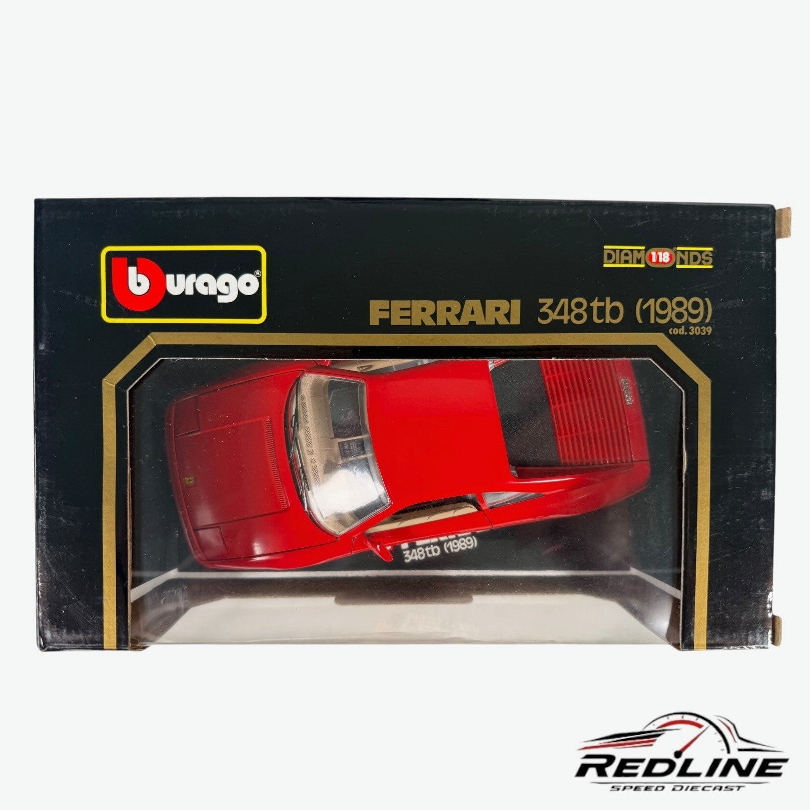 🇮🇹🇮🇹Bburago Diamonds 1/18 1989 Ferrari 348tb Red 1:18 Scale C3🇮🇹🇮🇹