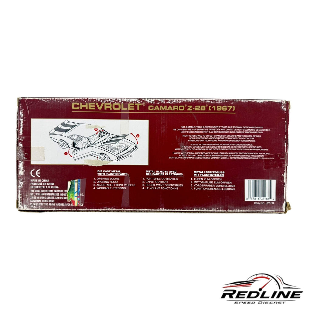 🇺🇸🇺🇸Road Legends 1967 Chevy Camaro Z/28 White/Orang Stripe 1:18🇺🇸🇺🇸