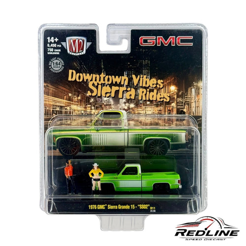 M2 Machines Diorama Downtown Vibes Sierra Rides 1976 GMC Sierra Grande 15 H31