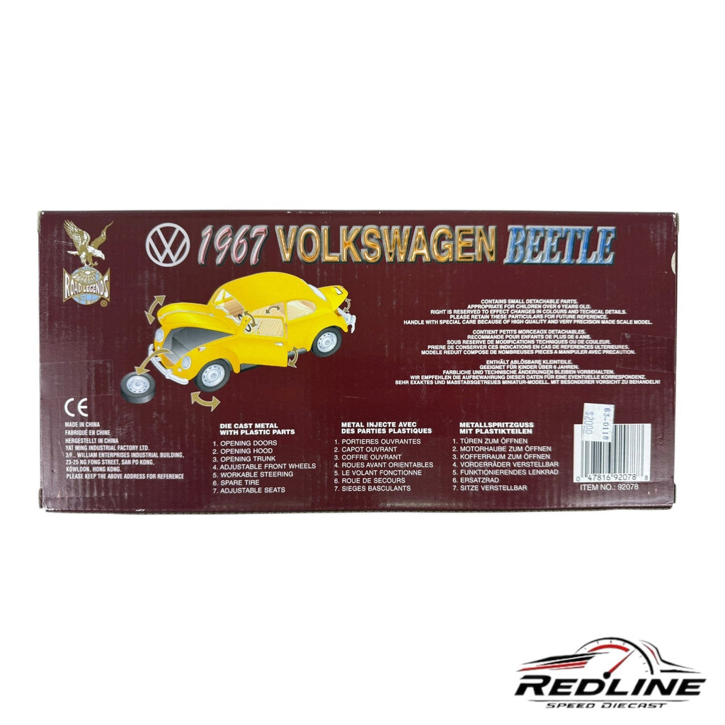 🇩🇪🇩🇪Road Legends 1967 Volkswagen Red Beetle 1:18 LN🇩🇪🇩🇪