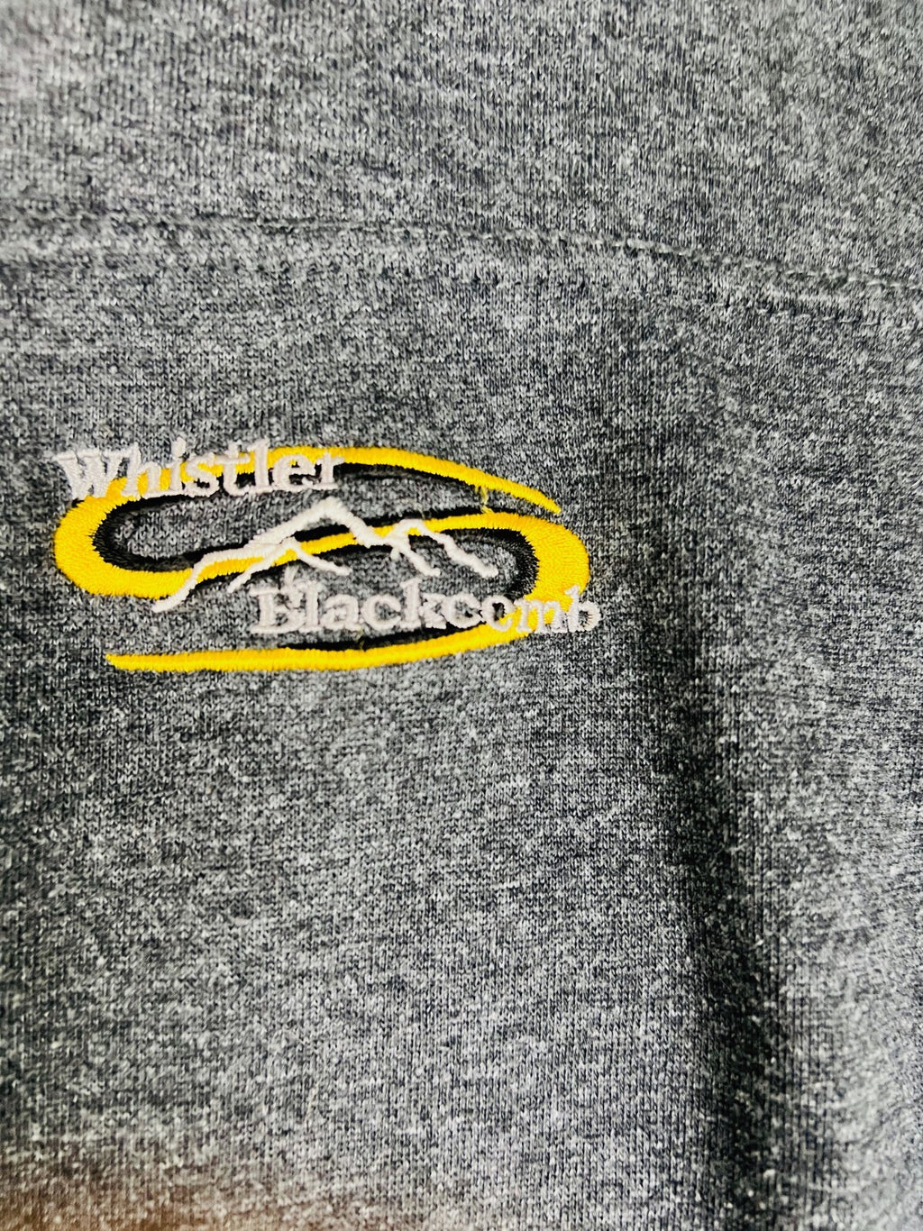 ❄️❄️WHISTLER BLACKCOMB  1/4 zip pullover Mens L Gray Fleece ❄️❄️❄️