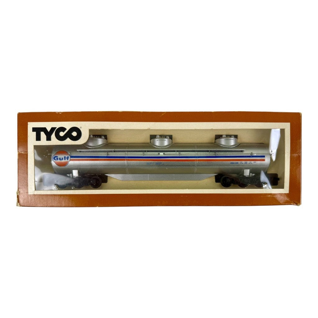 🚂🚂🚂Tyco Triple Dome Tank Car Gulf 357 B HO Scale🚂🚂🚂