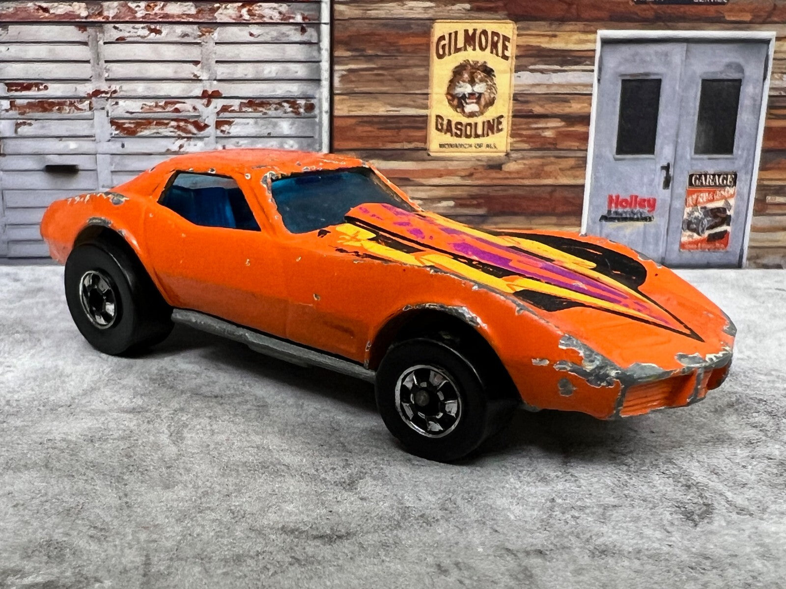 🔥🔥🔥Hot Wheels 1975 Flying Colors Corvette Stingray Orange Hong Kong C15🔥🔥🔥