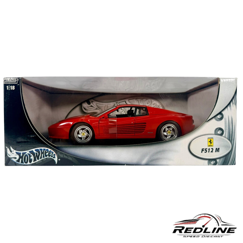 Hot Wheels Metal Collection  Red Ferrari F512M 1:18 Scale 2002