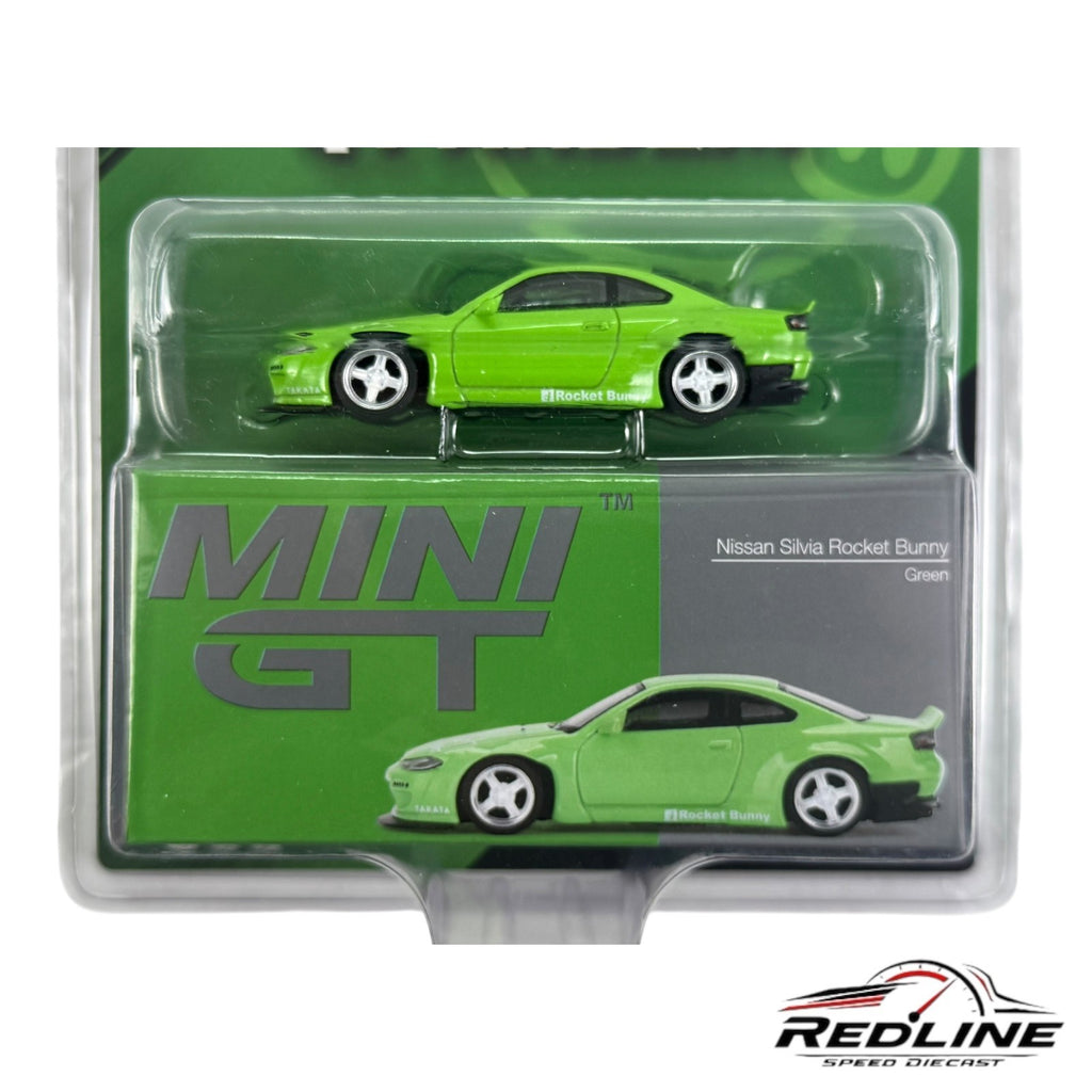 🎌🎌Mini GT  Pandem Rocket Bunny Nissan Silvia S15 Green #500 H28🎌🎌