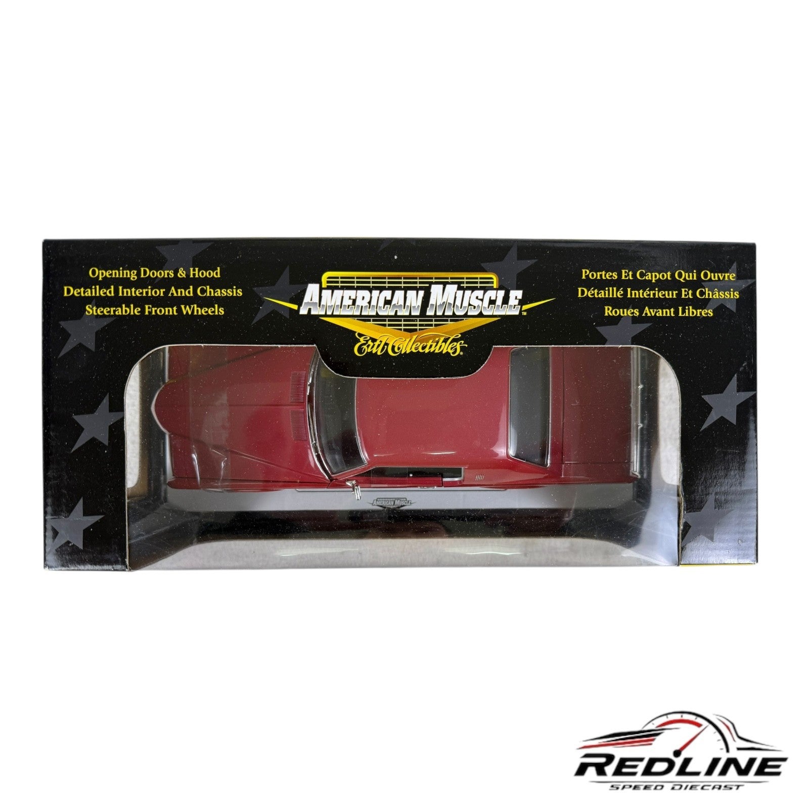 🇺🇸ERTL American Muscle 1969 Pontiac Grand Prix SJ 428 Maroon 1:18 C3🇺🇸