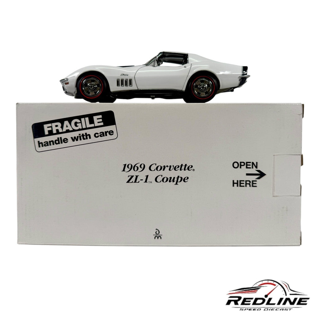 🇺🇸Danbury Mint 1969 Corvette Coupe ZL-1 Can-Am White 1:24 C2🇺🇸