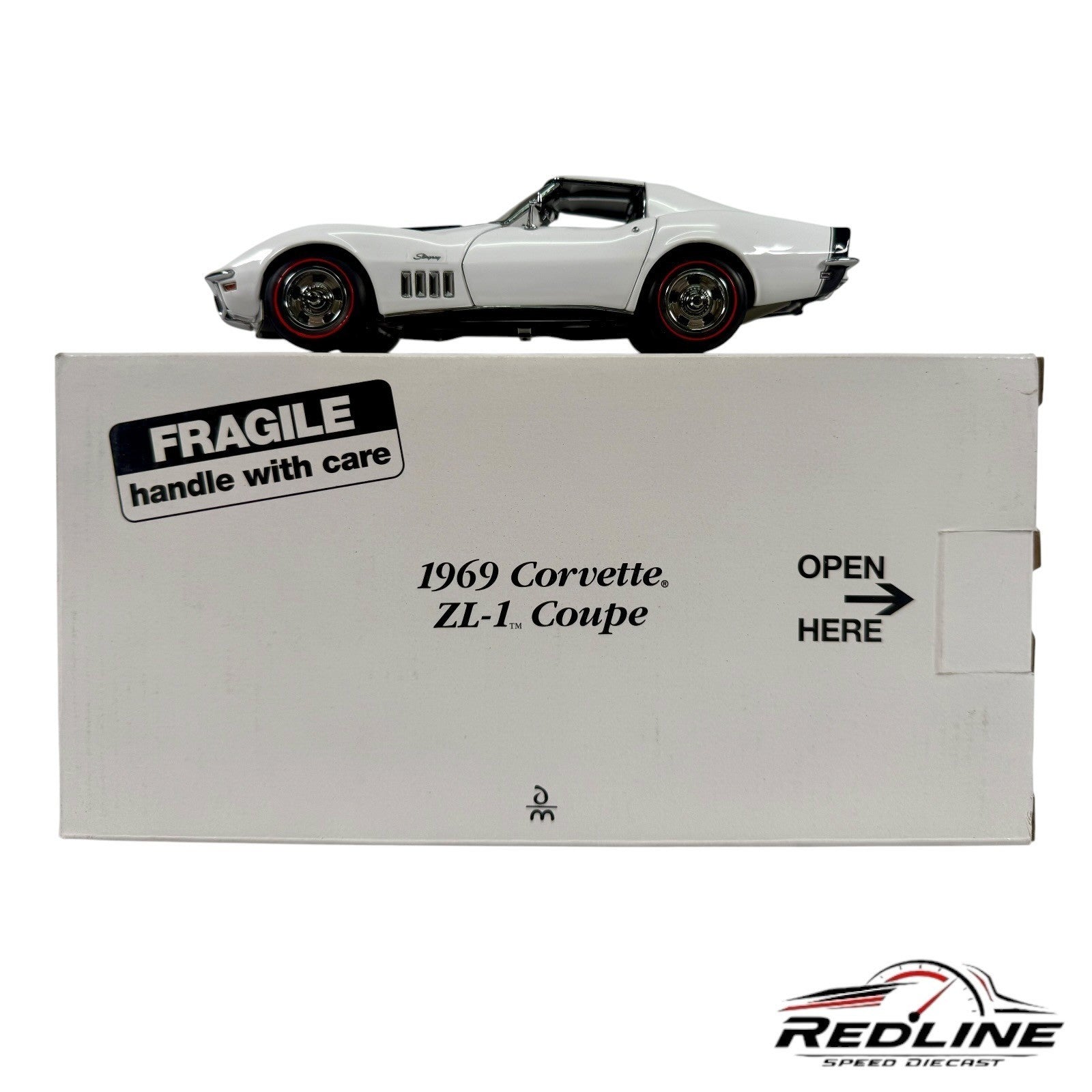 🇺🇸Danbury Mint 1969 Corvette Coupe ZL-1 Can-Am White 1:24 C2🇺🇸