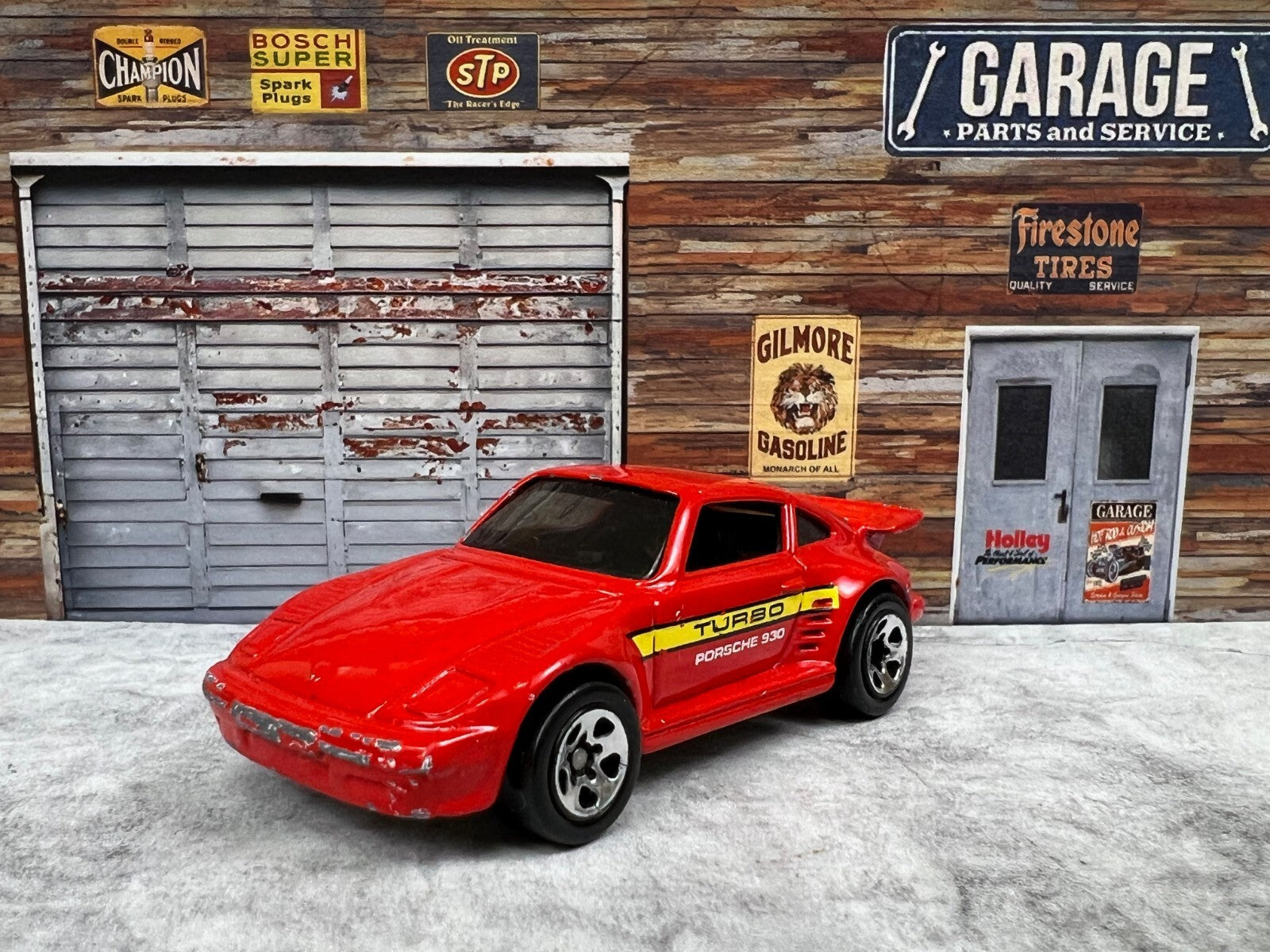 🇩🇪🇩🇪 Hot Wheels Turbo Porsche 930 Red Car 1989 Made In Malaysia C12🇩🇪🇩🇪