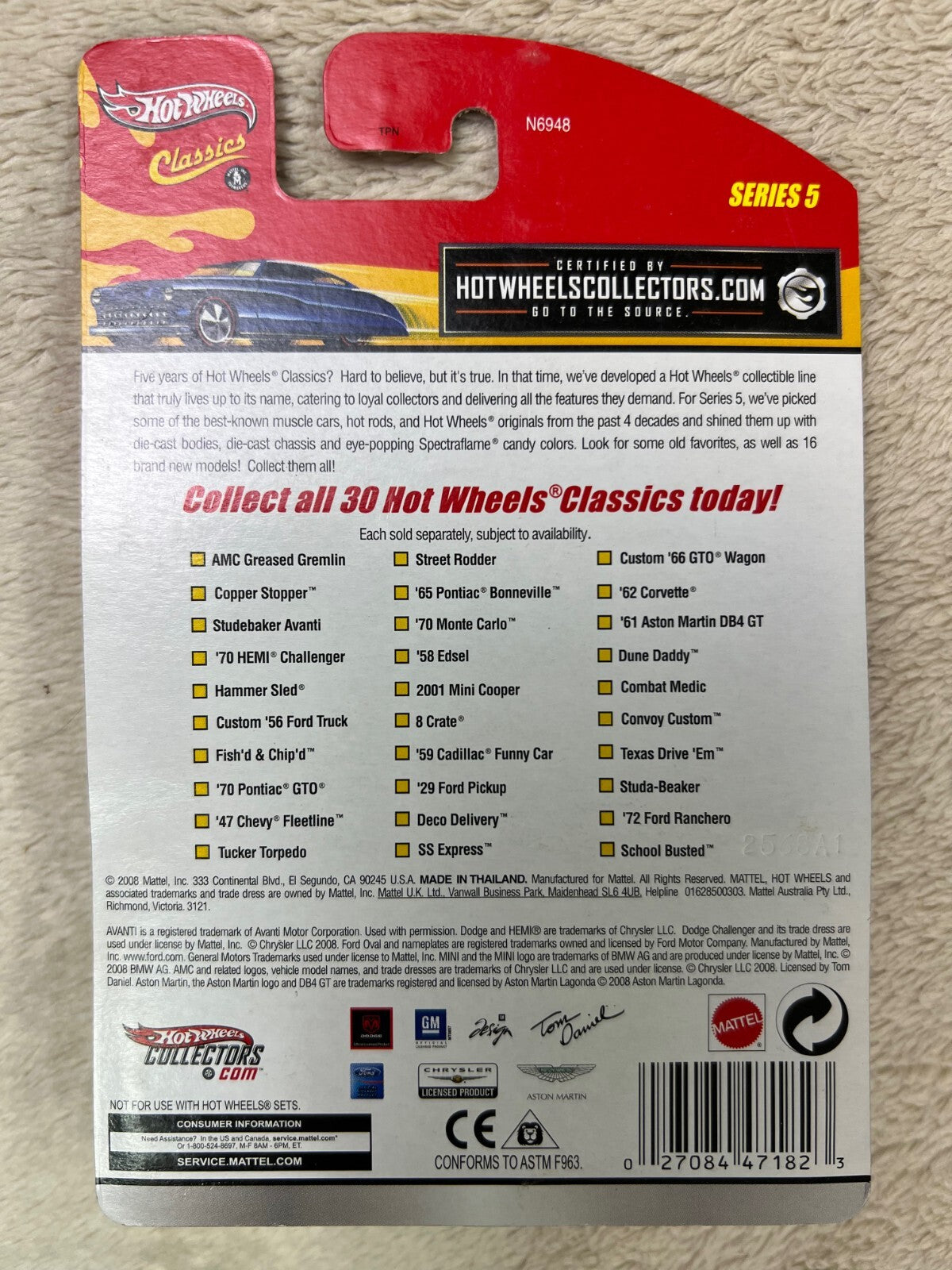 🔥🔥🔥Hot Wheels Classics series 5 Copper stopper Gold Redlines HW13🔥🔥🔥