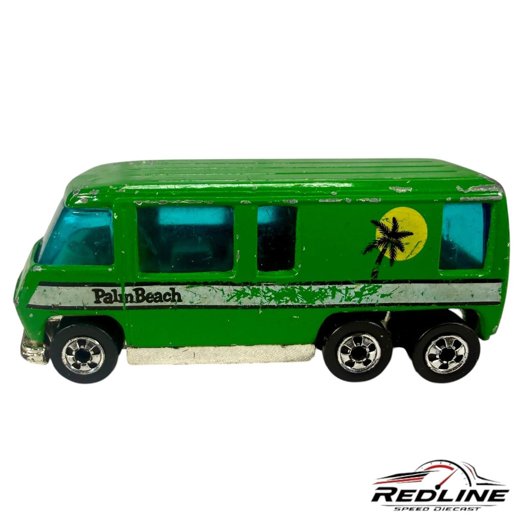 🔥Hot Wheels Vintage Blackwalls Green GMC Motor Home Palm Beach  Hong Kong C5🔥