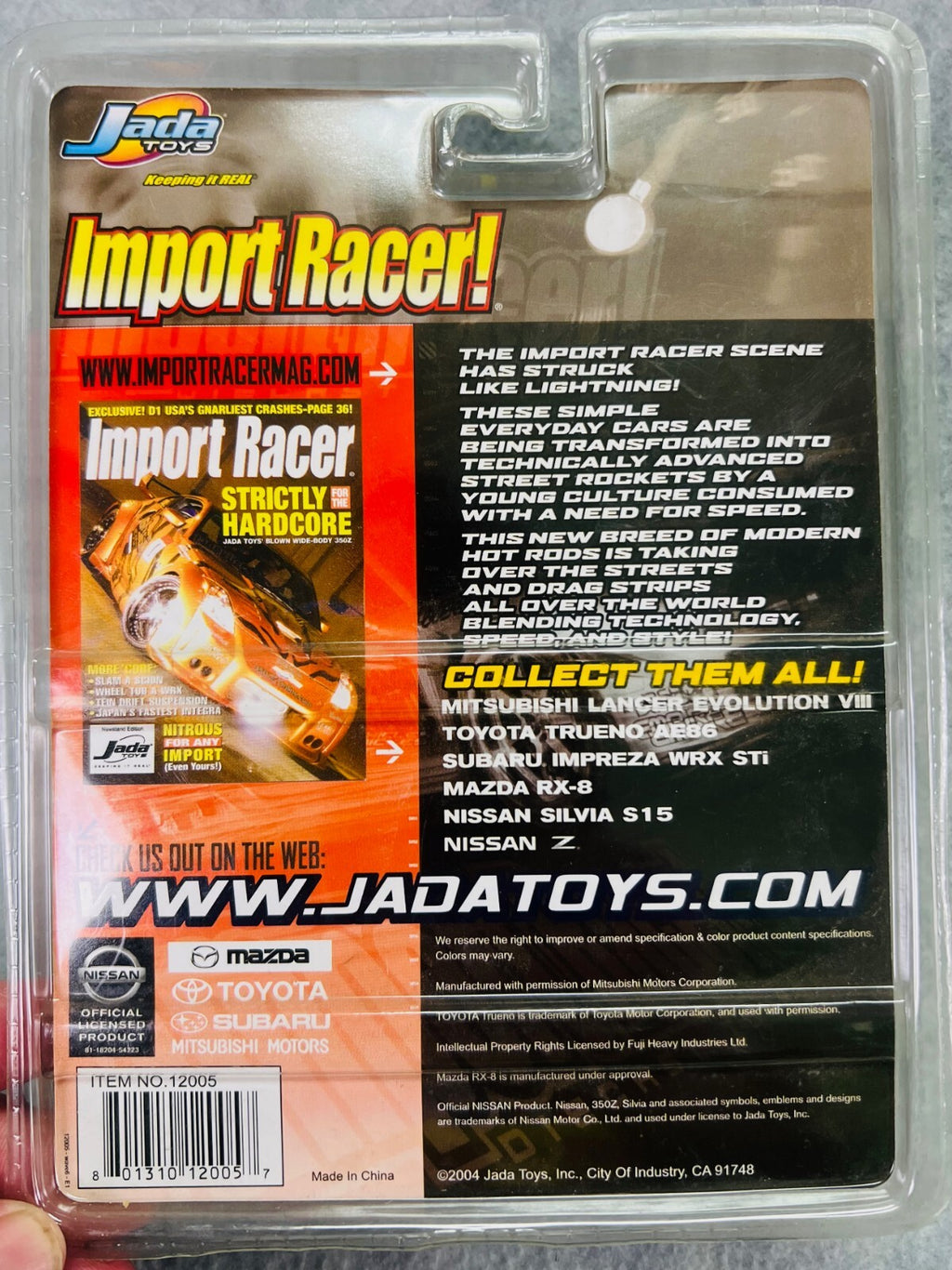 🎌🎌Jada Toys Import Racer TOYOTA AE86 TRUENO 1:64 Scale 2004 H35🎌🎌