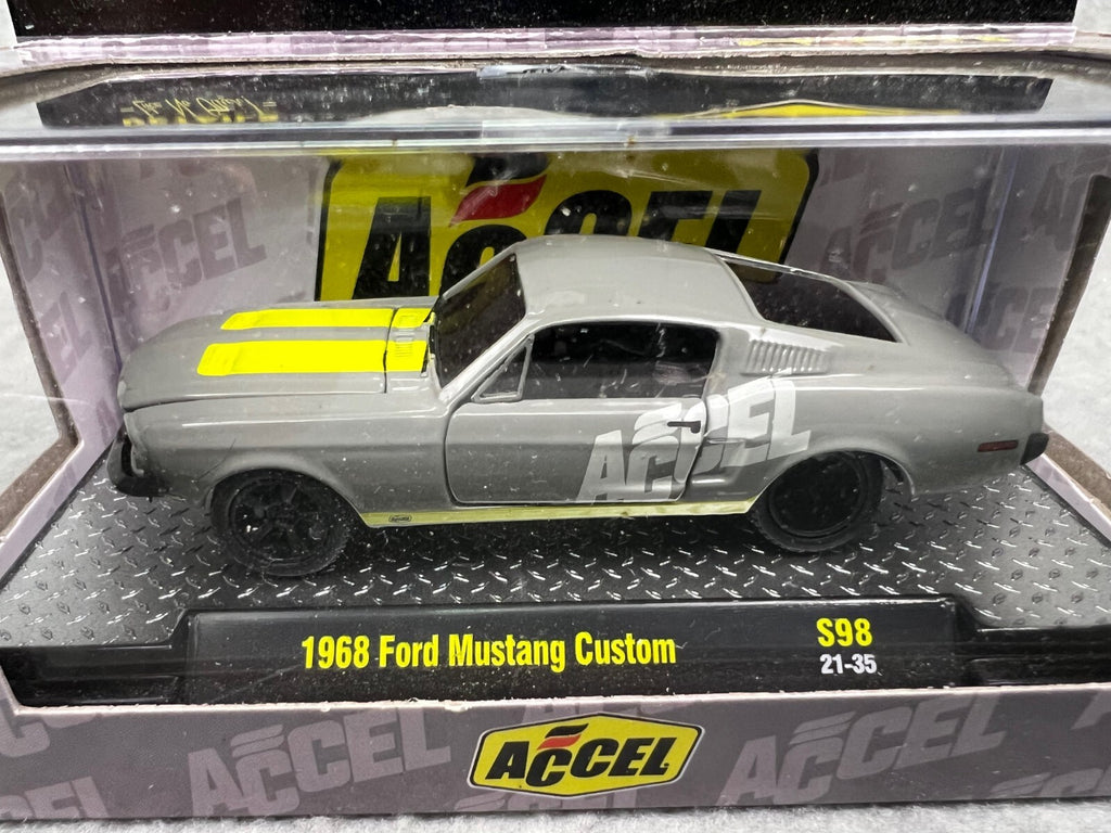 🇺🇸🇺🇸M2 Machines 1968 Ford Mustang Custom S98 21-35 ACCEL NEW H9🇺🇸🇺🇸