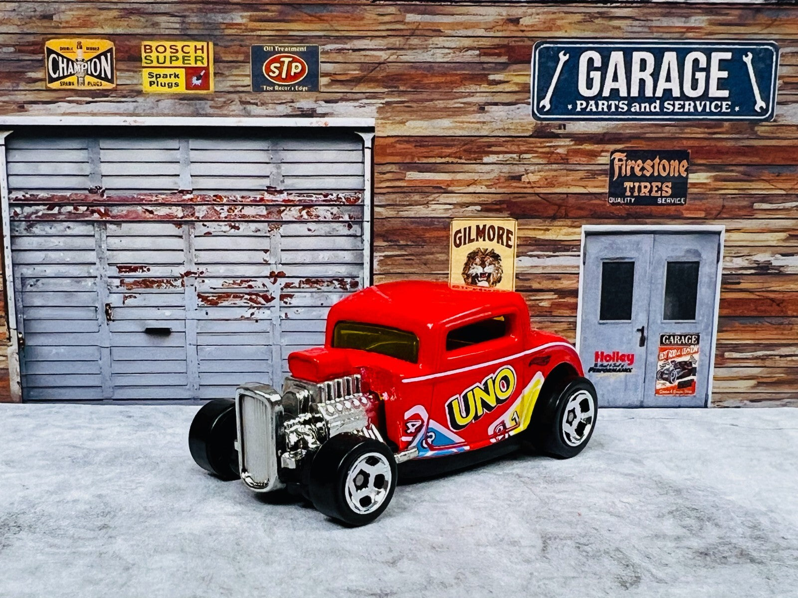 🔥🔥🔥🔥Hot Wheels 32 Ford UNO Red Mattel Games C15🔥🔥🔥🔥