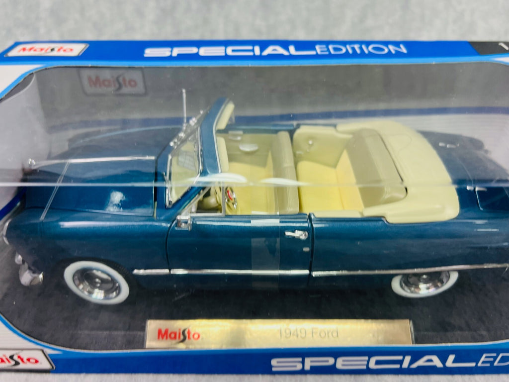 🇺🇸🇺🇸Maisto 1949 FORD CONVERTIBLE Special Edition Blue 1:18 Scale🇺🇸🇺🇸