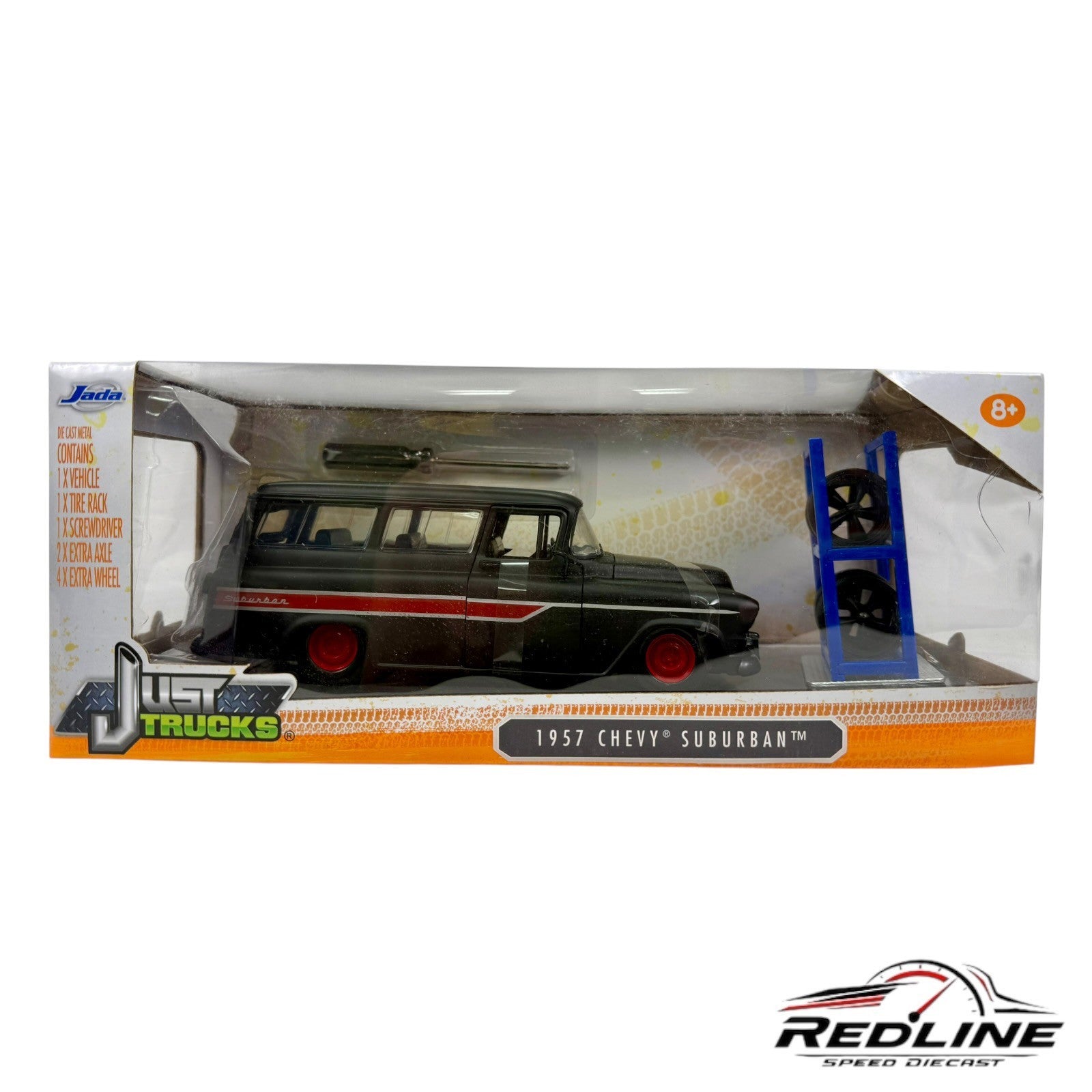 Jada Toys Just Trucks 1957 Chevy Suburban CRACKED SEE THROUGH FILM 1:24 D1