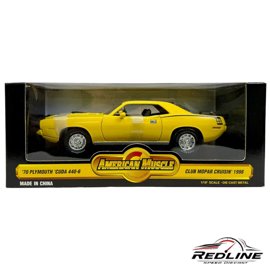 Ertl American Muscle 1970 Plymouth Cuda 440-6 Club Mopar Cruisin 1998 1:18 C1