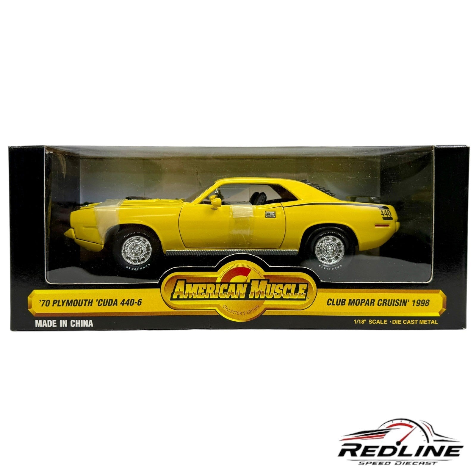 Ertl American Muscle 1970 Plymouth Cuda 440-6 Club Mopar Cruisin 1998 1:18 C1