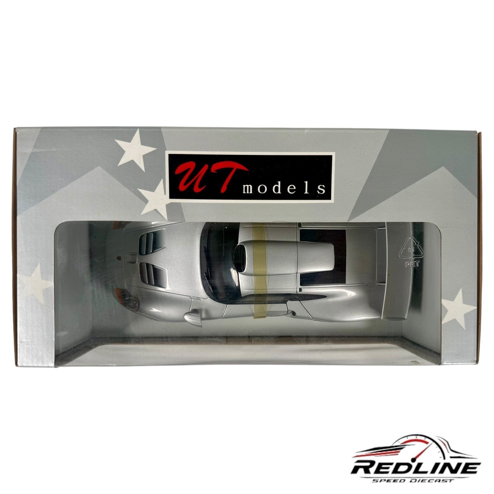 🏁🏁UT Models 1997 PORSCHE 911 GT1 Silver 1:18 C3🏁🏁