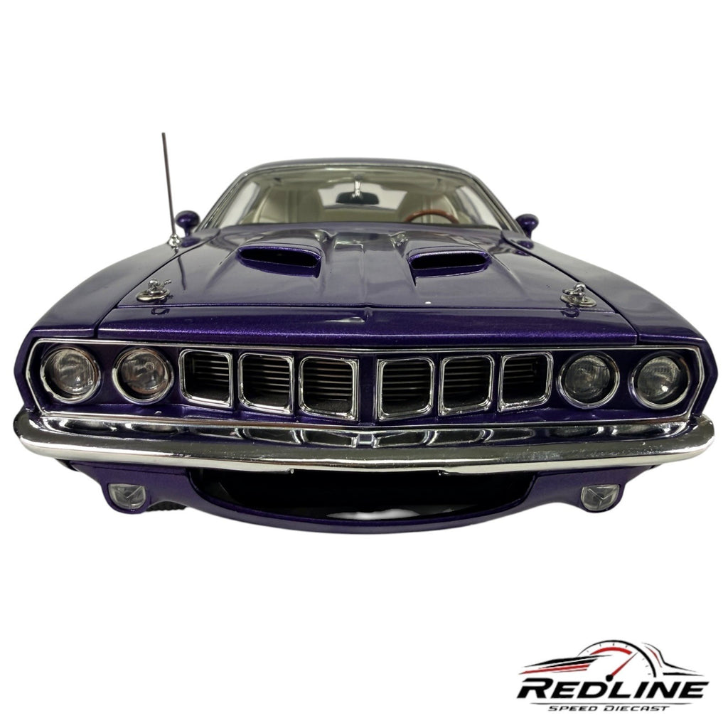 🦅🦅ACME 1971 Plymouth Barracuda 383 Purple White 1:18 C1`🦅🦅