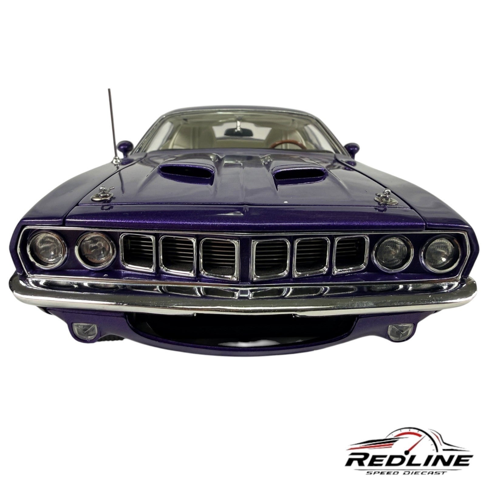 🦅🦅ACME 1971 Plymouth Barracuda 383 Purple White 1:18 C1`🦅🦅
