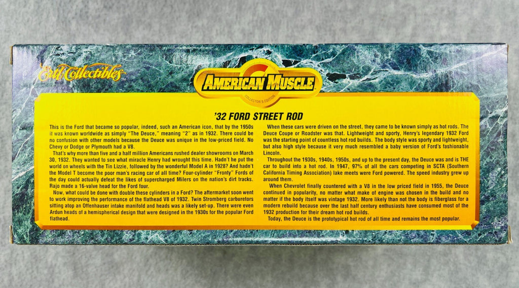 🔥🔥🔥ERTL American Muscle 1932 Ford Street Rod 1:18 Scale Yellow🔥🔥🔥