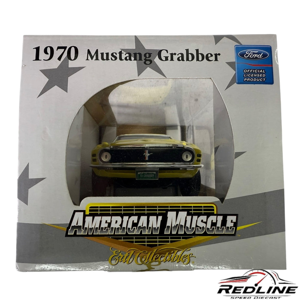 Ertl American Muscle 1970 Ford Mustang Grabber Diecast Yellow 1 of 1250 1:18 TV