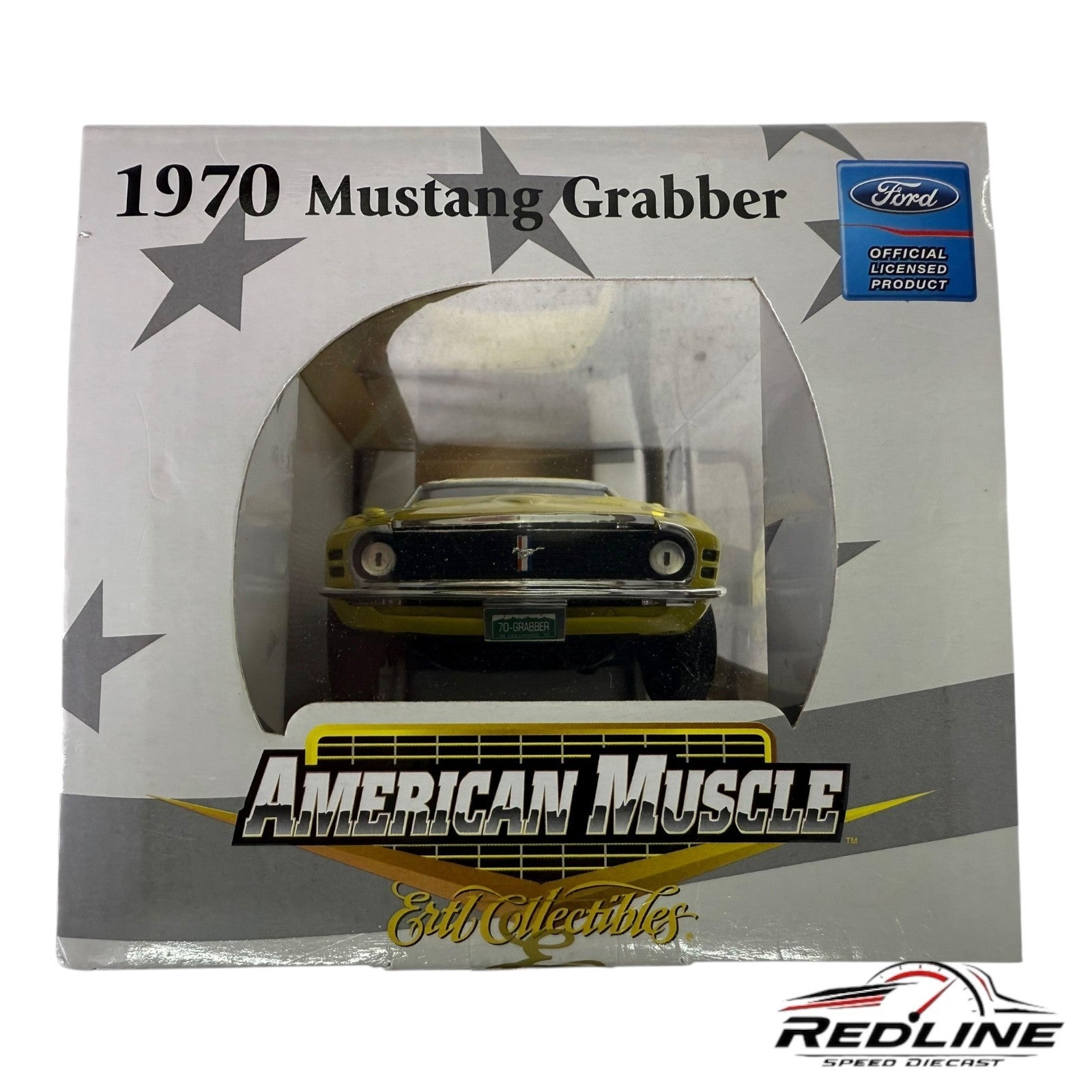 Ertl American Muscle 1970 Ford Mustang Grabber Diecast Yellow 1 of 1250 1:18 TV