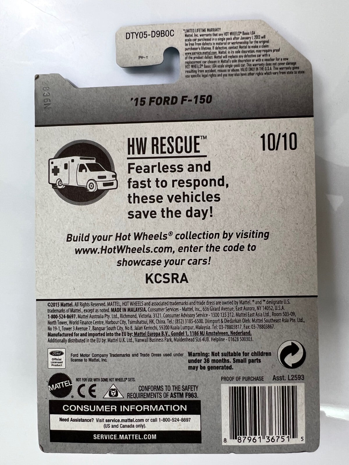 🇺🇸🇺🇸🇺🇸🇺🇸Hot Wheels -HW Rescue '15Ford F-150 Yellow HW06🇺🇸🇺🇸🇺🇸🇺🇸