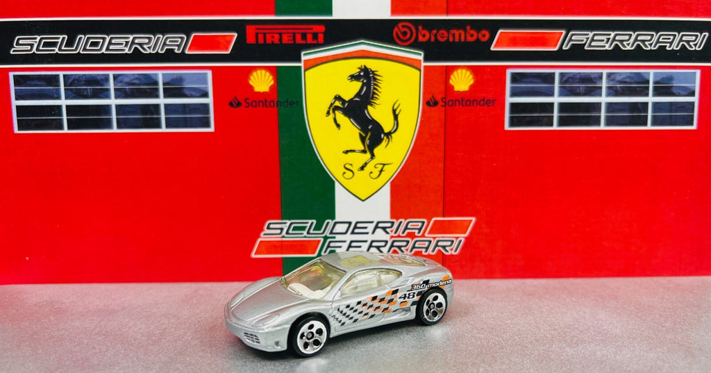 🇮🇹🇮🇹 Hot Wheels World Racers Ferrari 360 Modena Silver LOOSE C14🇮🇹🇮🇹