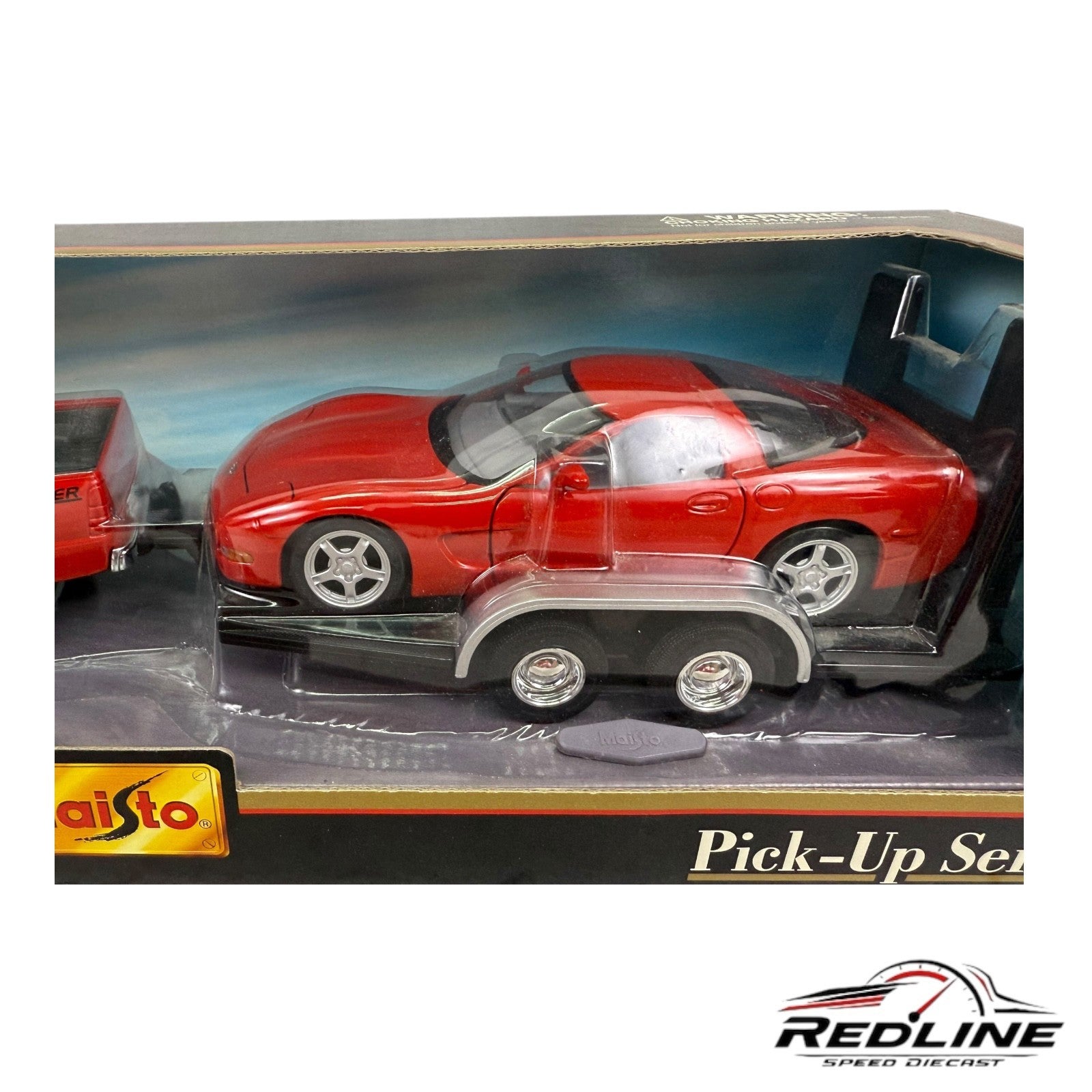 🔥🔥🔥Maisto Pick-Up Series Chevy Silverado & Corvetty Red 1:27 A3🔥🔥🔥