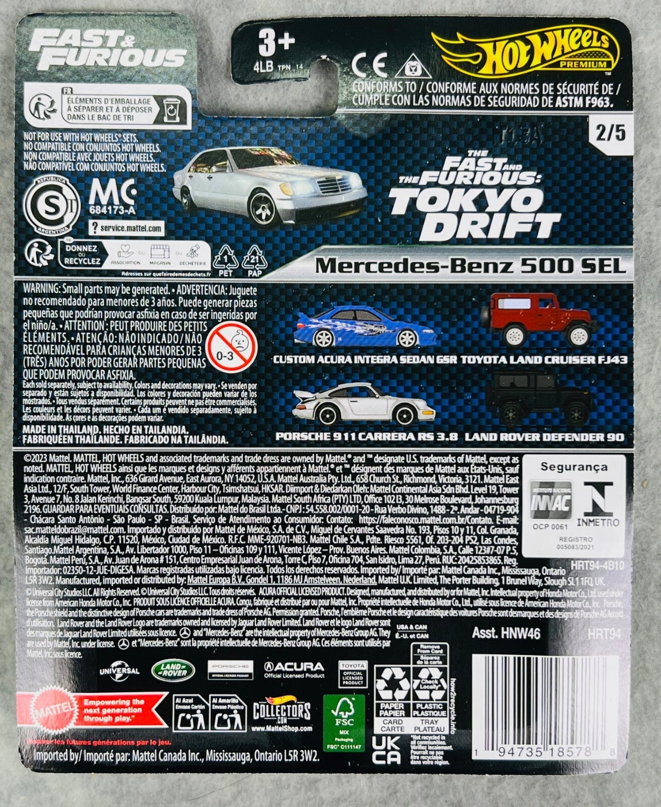 🇩🇪🇩🇪Hot Wheels Premium Fast and Furious Mercedes-Benz 500 SEL H32🇩🇪🇩🇪