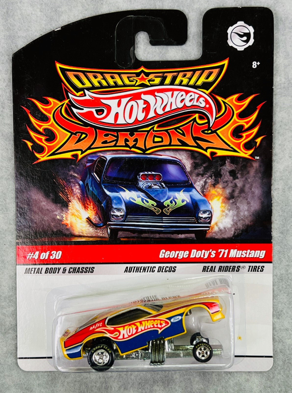 🏁🏁Hot Wheels Drag Strip Demons George Doty's '71 Mustang FUNNY CAR H4🏁🏁