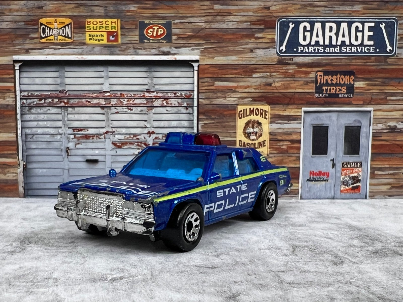 🔥🔥🔥Vintage 1987 Matchbox Ford LTD Blue State Police Car C1🔥🔥🔥