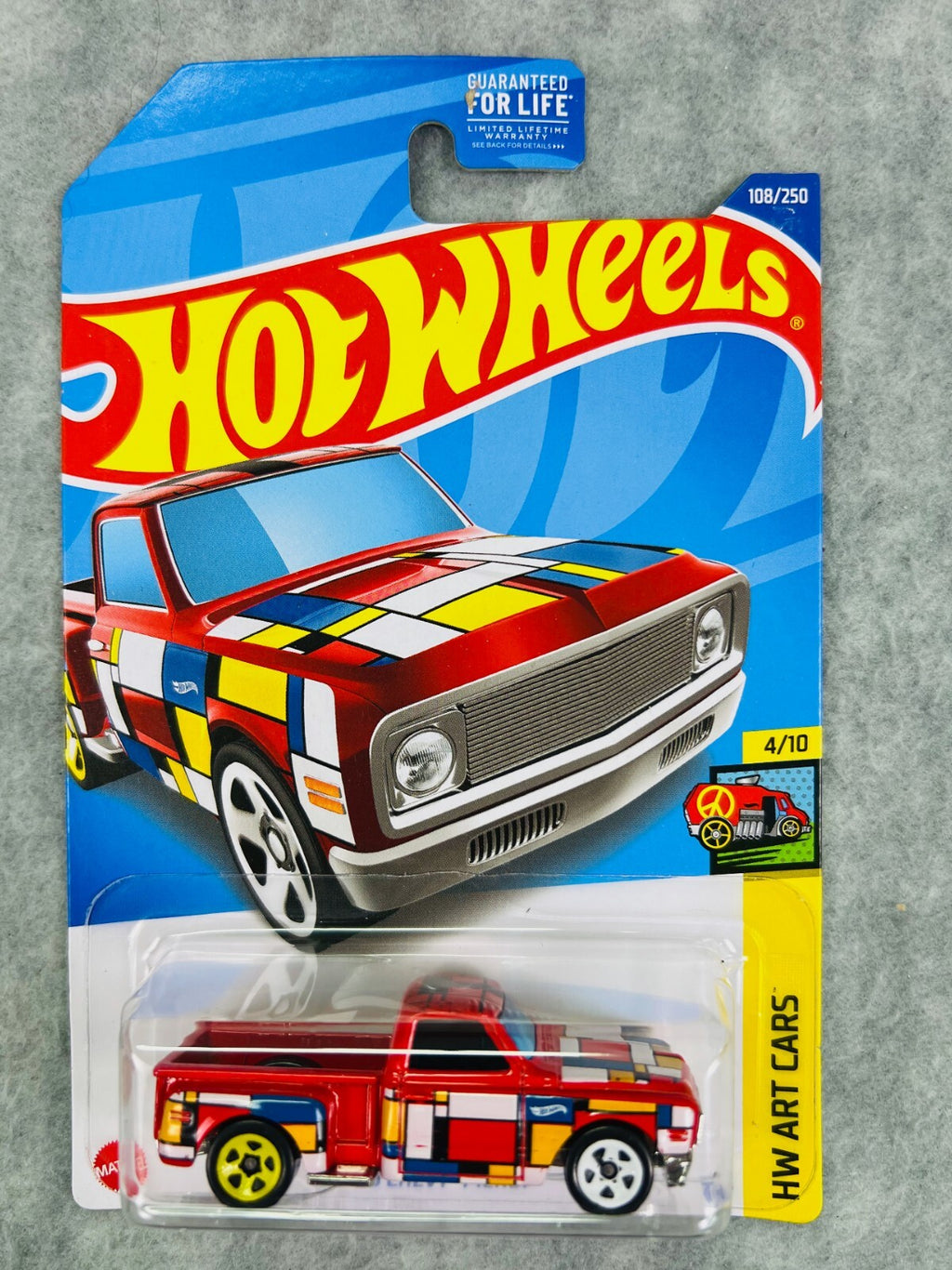 🔥🔥🔥Hot Wheels '69 Chevy Pickup Red 108/250 2022 HW Art Cars H25🔥🔥🔥