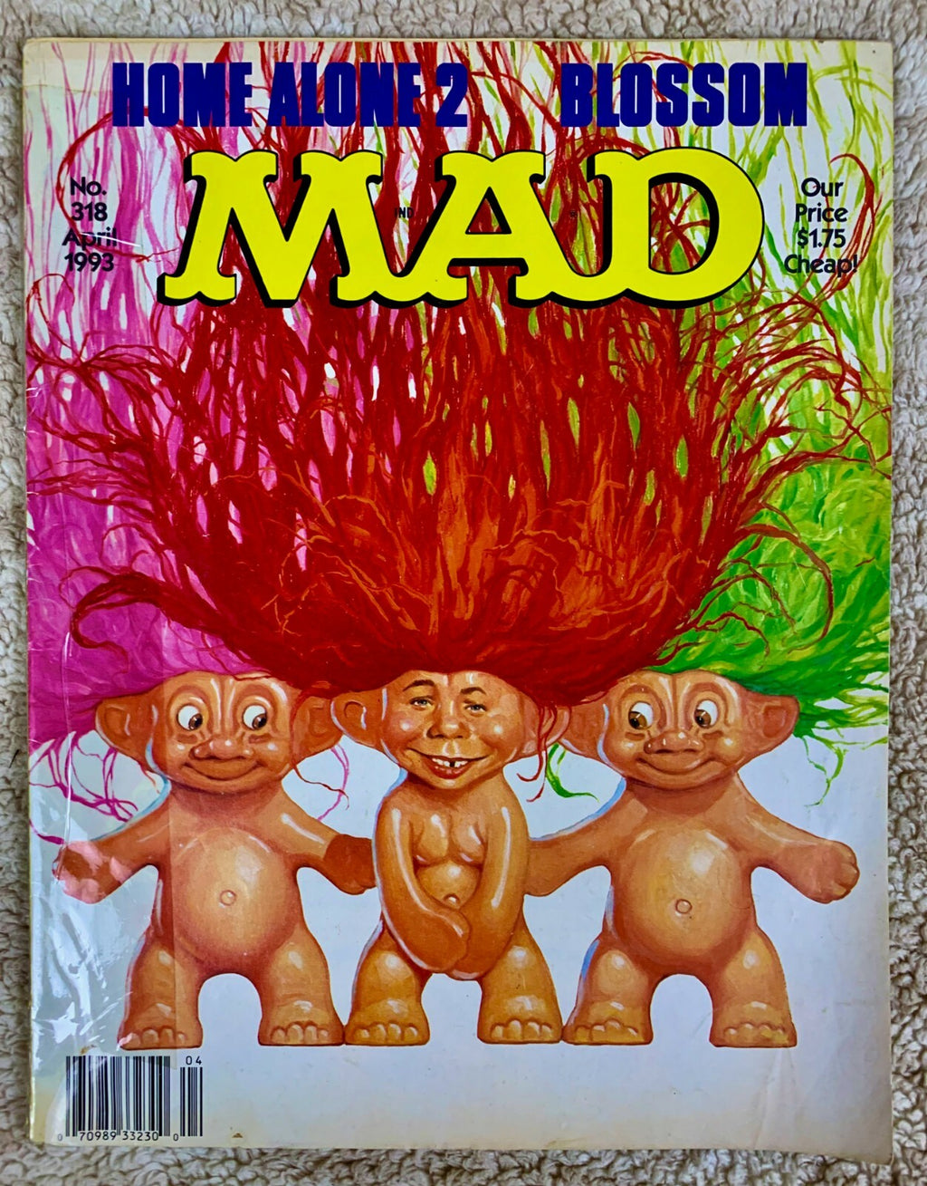 MAD MAGAZINE APR 93 #318 HOME ALONE 2, BLOSSOM, SUPERMAN RIP, EXTRA TERRESTRIALS