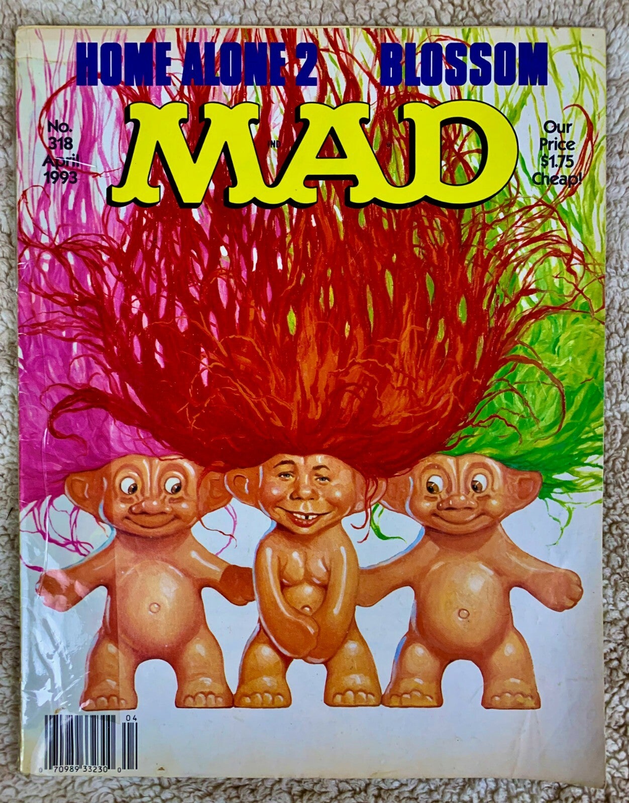 MAD MAGAZINE APR 93 #318 HOME ALONE 2, BLOSSOM, SUPERMAN RIP, EXTRA TERRESTRIALS