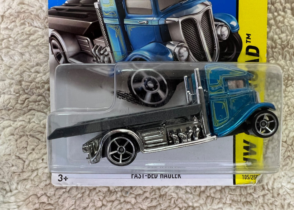 🔥🔥🔥🔥🔥2013 Hot Wheels Fast-Bed Hauler #105 Blue HW Off-Road HW12🔥🔥🔥🔥🔥