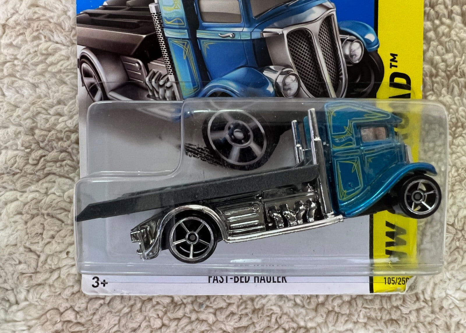 🔥🔥🔥🔥🔥2013 Hot Wheels Fast-Bed Hauler #105 Blue HW Off-Road HW12🔥🔥🔥🔥🔥