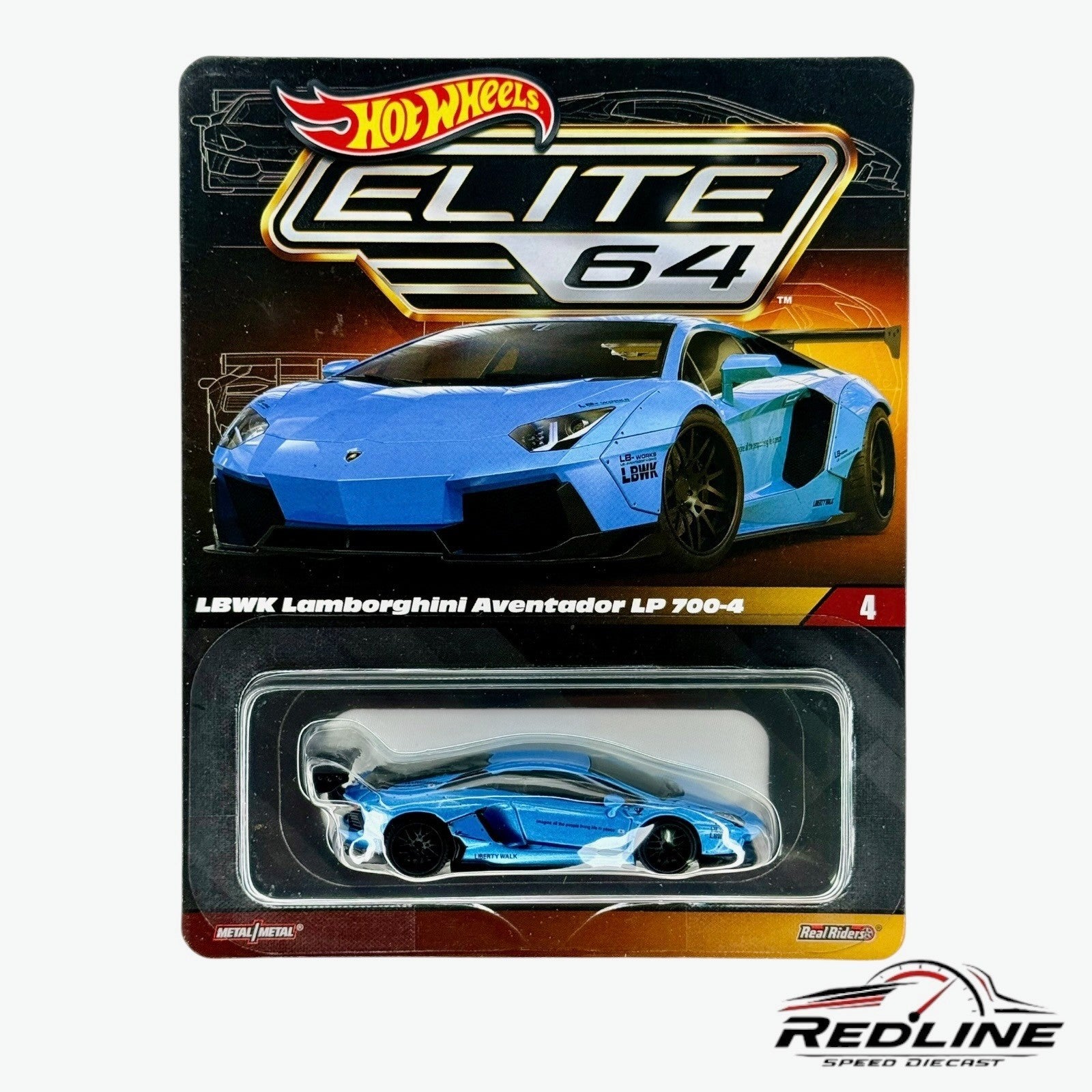 🇮🇹Hot Wheels Elite 64 LBWK Lamborghini Aventador LP 700-4 BLUE H14🇮🇹