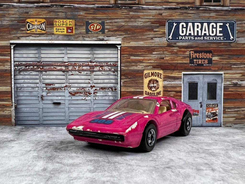 🇮🇹Hot Wheels Ferrari Blackwall Color Racers Racebait 308 Pink To White C1🇮🇹