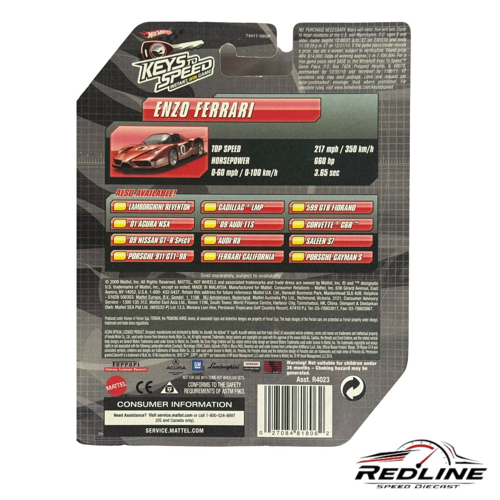 🇮🇹🇮🇹Hot Wheels Keys to Speed Machines Enzo Ferrari Red 1:64🇮🇹🇮🇹
