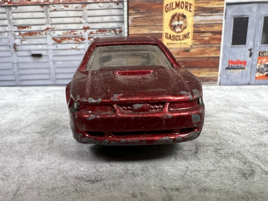 🔥🔥🔥Hotwheels 99 Ford Mustang Lesser 420 Burgundy C16🔥🔥🔥