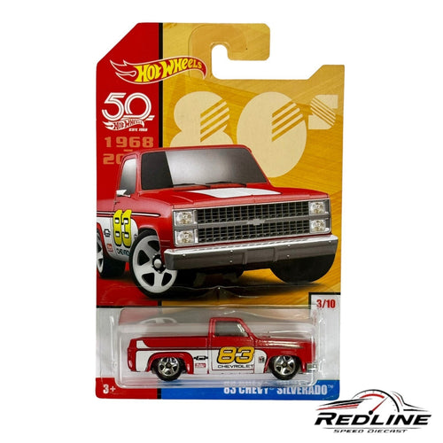 🔥Hot Wheels 50th Anniversary Throwback Decades '83 Chevy Silverado H33🔥