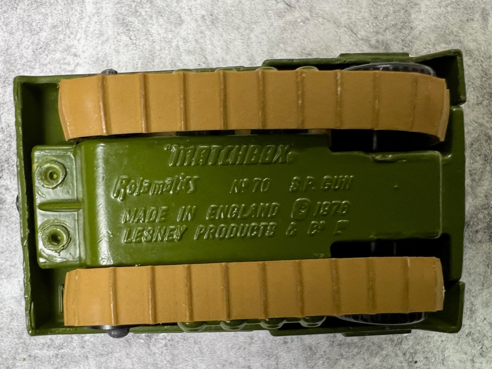 🔥Matchbox Rolamatics No. 70 SP Gun Army Military Tank Lesney England MINT C12🔥